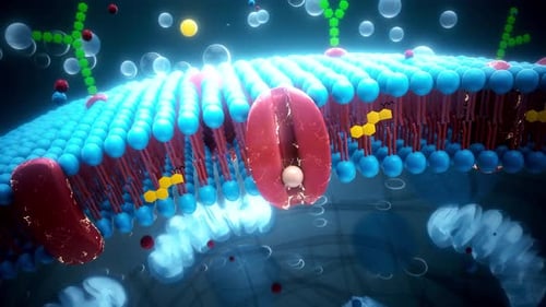 Conceptual animation of the cell plasma membrane