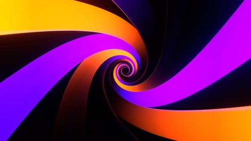 Orange And Purple Neon Spirals Background Vj Loop In 4K
