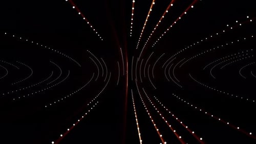 abstract wave lines motion dots background . animated seamless tunnel wave digital background