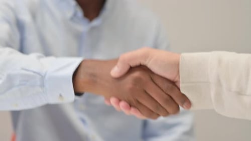 Close Up of Handshake by Business People