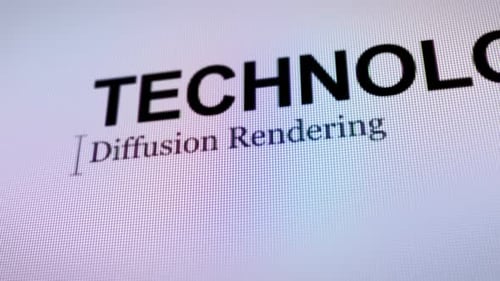 Diffusion Rendering Typing Keyword In Online Search Bar