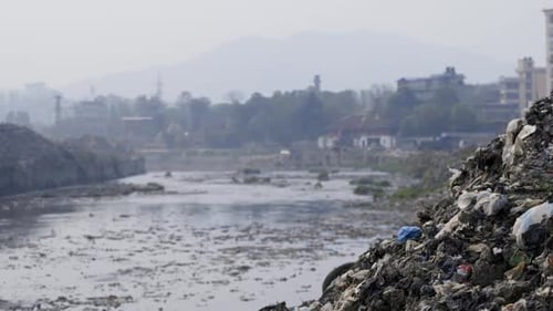 Kathmandu, Nepal, bagmati river highly polluted