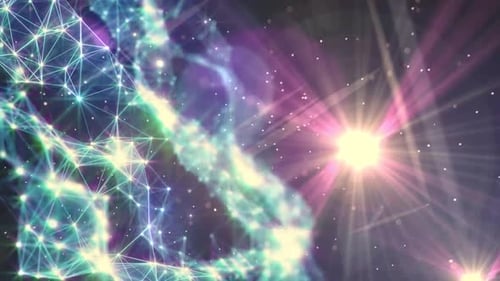 Shiny Connective Dots And Lights Animation