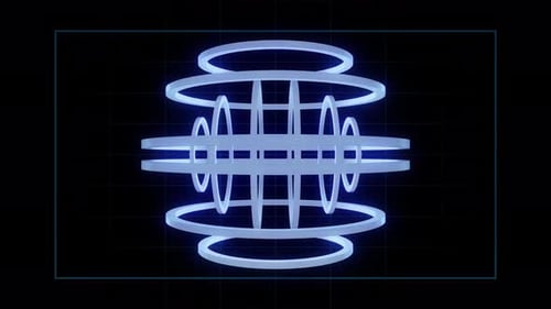 Seamless Futuristic Glowing Geometric Abstract Loop Background