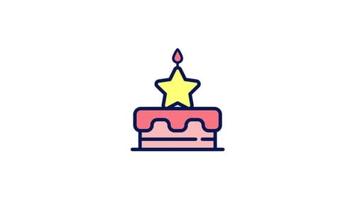 Animated Birthday Color Ui Icon