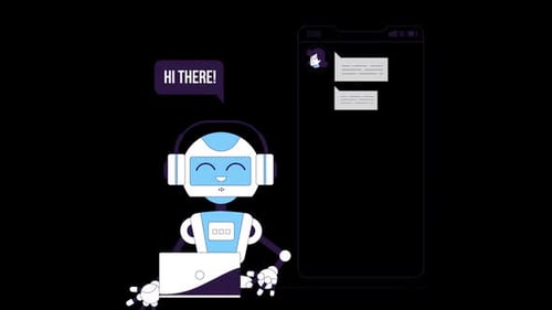 Canal alfa de fundo do Chatbot Ai