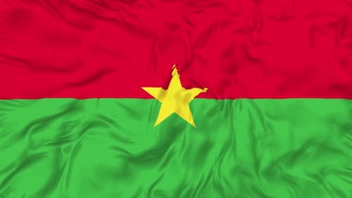 Bucle ondeando la bandera de Burkina Faso