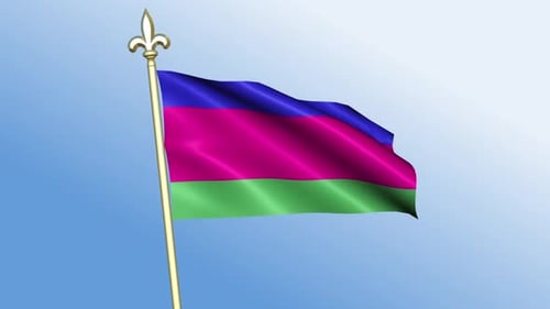 Kuban Peoples Republic Flag Waving