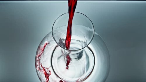 Carafe à vin rose à verser au Ralenti