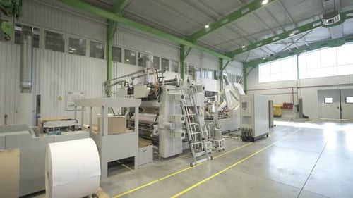 Large Hall with Capacities for Production Line of Cardboard