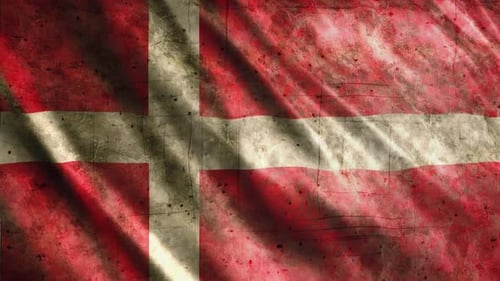 Bandera de Dinamarca Grunge