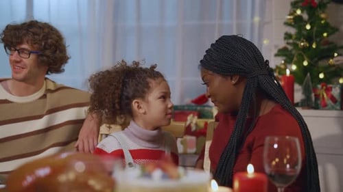 Family Celebrates Christmas Holiday Together