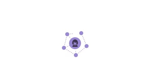 Animated Network Connection with Central User Profile Icon