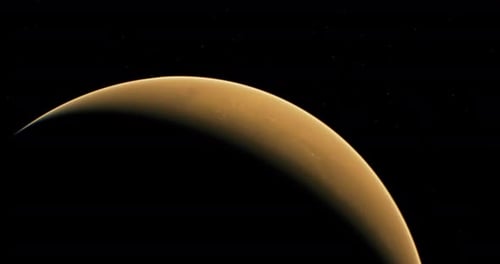 Realistic Planet Rotating in Deep Space Animation