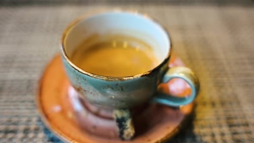 Close Up of Coffee with Chocolate