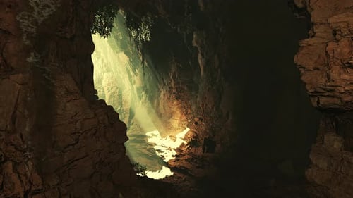A Cave Filled with Lots of Rocks and Water