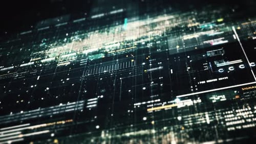 Futuristic Matrix Data Simulation HUD Background 11