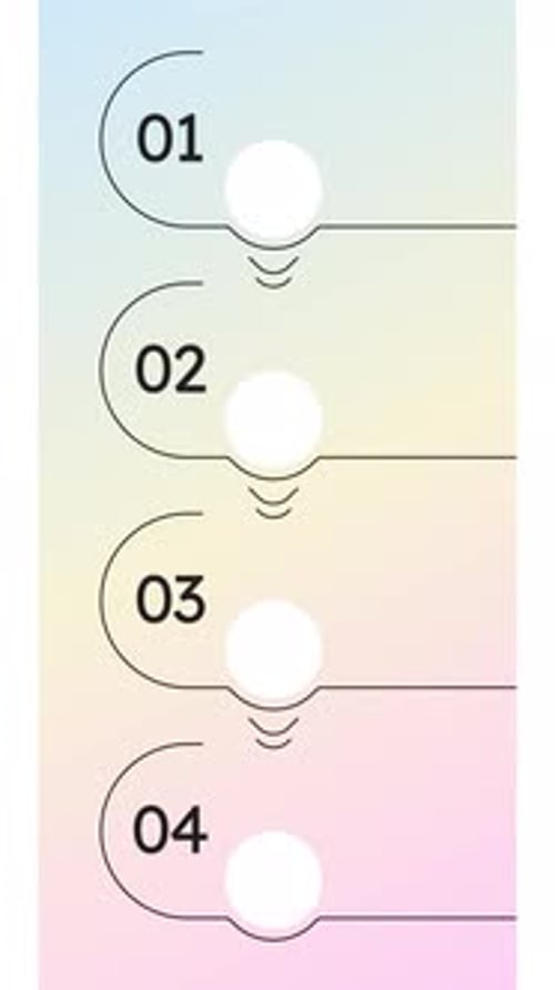 Innovative technological solution empty infographic template animation