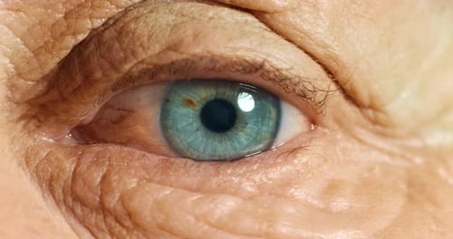 Extreme Close Up of Elderly Person's Eye