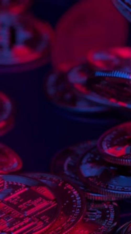 Neon glowing Bitcoin Cash