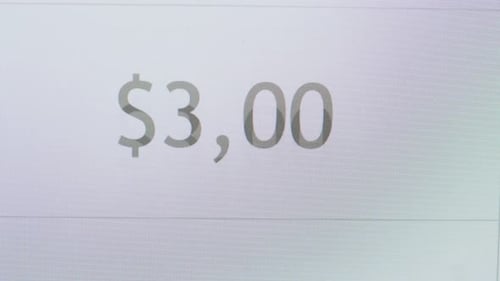 Closeup of Financial Cash Flow Data on PC Screen