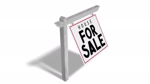 3D Animated House For Sale Sign Rotation