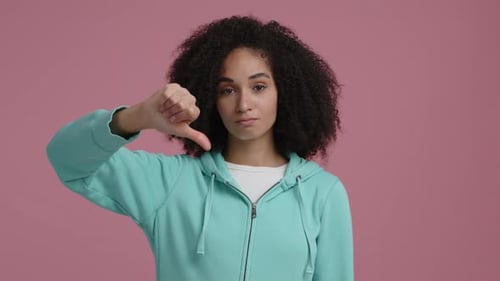 Closeup View of Attractive Young Girl Looking Upset and Sad