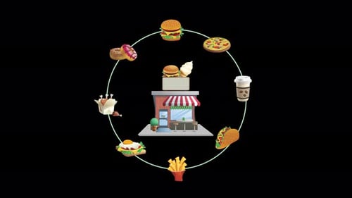 Fast Food Restaurant Circle