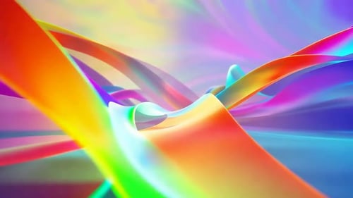 Vibrant Fluid Waves Abstract Background Animation