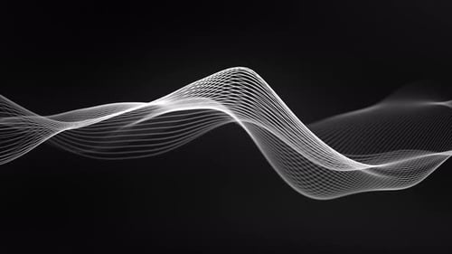 Flowing Abstract Line Wave Digital Background Animation