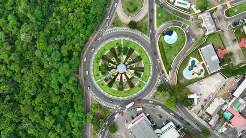 Landmark Roundabout At Manaus In Amazonas Brazil.