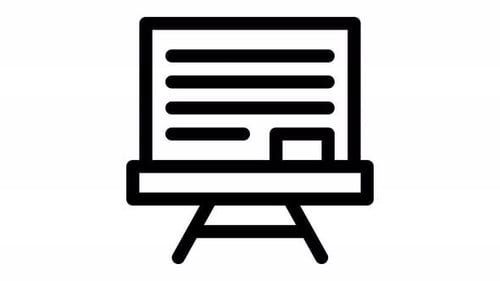 Animation mit Kreidetafelsymbol