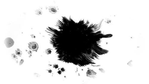 Spreading Black Ink on a White Surface