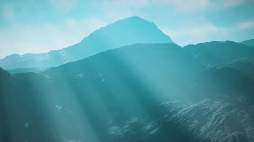 Breathtaking Aerial View of Majestic Mountain Peaks