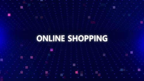 Digital Grid Technology Background Title Reveal