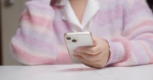 Close-Up of Mobile Phone Use