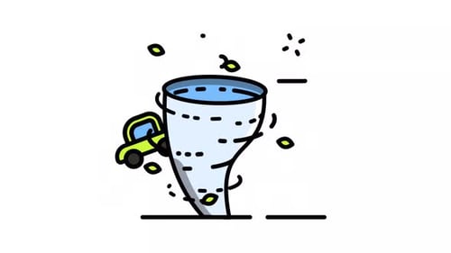 Animated Tornado Icon with Alpha Channel