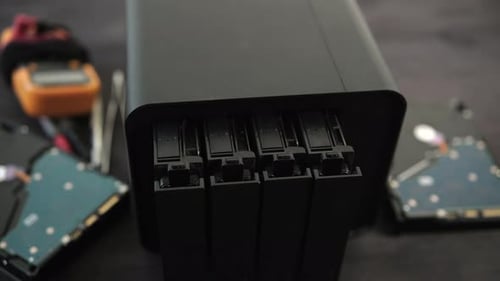 FourBay Nas Server With Open Drive Bays For Hard Disk Home Data Storage