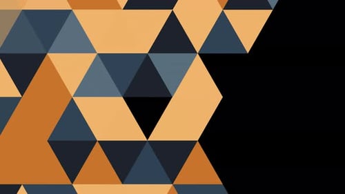 Synergy Sammlung: Übergangsanimation eines orange-grauen flackernden Dreiecksmusters mit einem SL