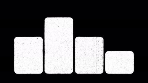 Collage Collection: Vintage screen effect in four graph bars for closing shot