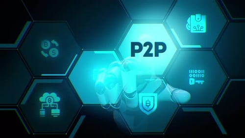 P2P peer to peer touchscreen animation