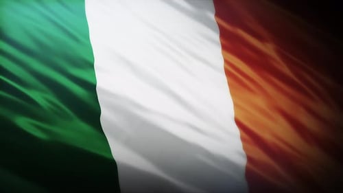 Waving Flag of Ireland Motion Background