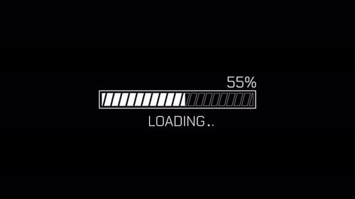 Digital Loading Bar Progress Animation with Percentage