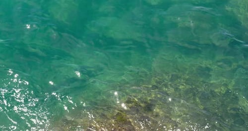 Waves Hitting The Rocks In The Coast Of Benidorm Spain