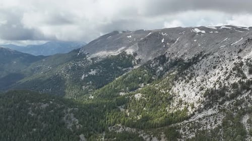 Aerial Extravaganza Exploring the Enchanting Turkish Mountains in Early Spring