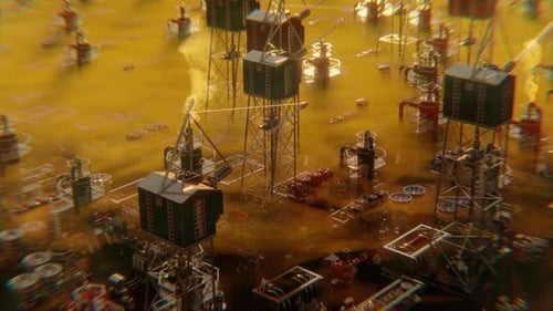 Industrial District Covered In Pollution