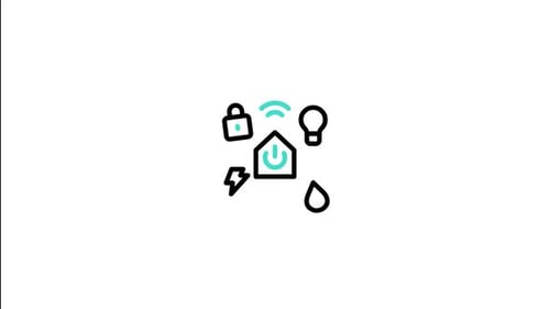 Animated Line Icons of Smart Home Technology