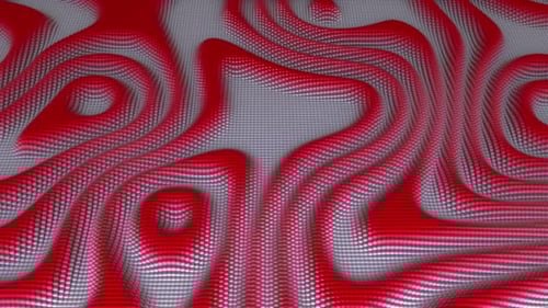 Abstract Red Grid Wave Pattern Motion Background