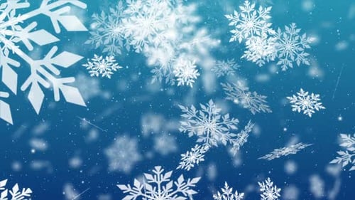 Animated Falling Snowflakes Winter Christmas Season Background