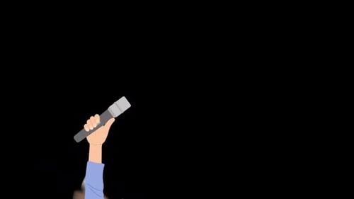 2D Hands With Microphones Alpha Channel